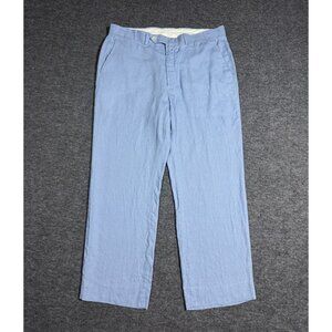 Lauren Ralph Lauren Mens Classic-Fit Linen Pants 34W x 28L Sky Light Blue